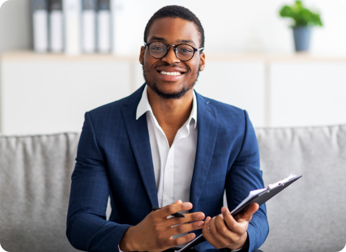 Man smiling at the camera