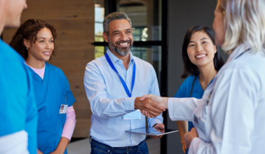 Group of people smiling