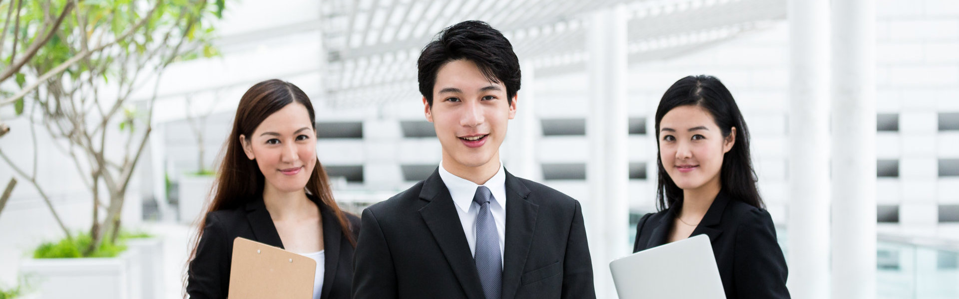 3 people looking at the camera